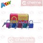 CANDADO 32 MM COLOR, SET DE 12 PCS