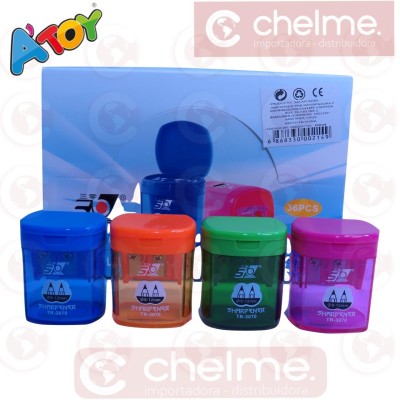 SACAPUNTAS CON RECEPTACULO 36 PCS