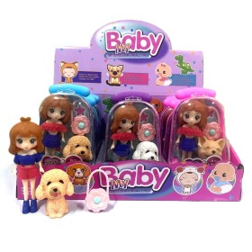 MUÑECA CON MASCOTA