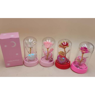 ROSA EN CAPSULA CON LUZ