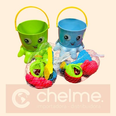 SET BALDE PULPO CON ACCESORIOS