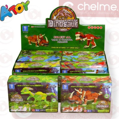SET BLOQUES ARMABLES DE DINOSAURIO
