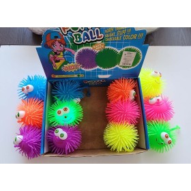 PELOTA CHASCONA OJOS VERDES, SET DE 12 PCS